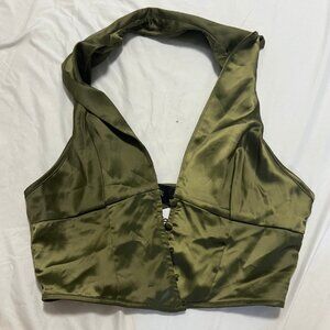 Olive green vest
